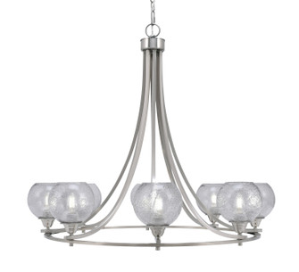 Paramount Eight Light Chandelier in Brushed Nickel (200|3408-BN-4102)