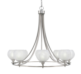 Paramount Eight Light Chandelier in Brushed Nickel (200|3408-BN-4101)