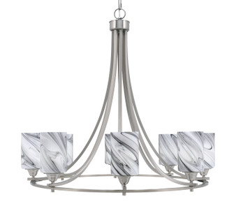 Paramount Eight Light Chandelier in Brushed Nickel (200|3408-BN-3009)