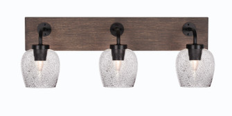 Oxbridge Three Light Bathroom Lighting in Matte Black & Painted Distressed Wood-look (200|1773-MBDW-4812)