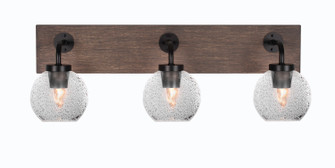 Oxbridge Three Light Bathroom Lighting in Matte Black & Painted Distressed Wood-look (200|1773-MBDW-4102)