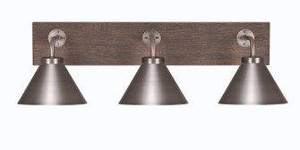 Oxbridge Three Light Bathroom Lighting in Graphite & Painted Distressed Wood-look (200|1773-GPDW-421-GP)