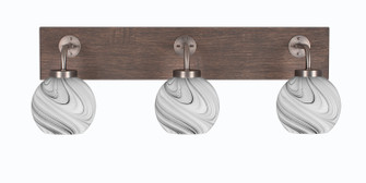 Oxbridge Three Light Bathroom Lighting in Graphite & Painted Distressed Wood-look (200|1773-GPDW-4109)
