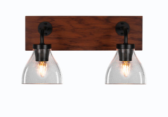 Oxbridge Two Light Bathroom Lighting in Matte Black & Painted Wood-look (200|1772-MBWG-4760)
