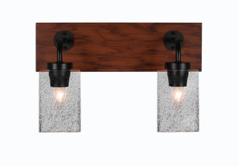 Oxbridge Two Light Bathroom Lighting in Matte Black & Painted Wood-look (200|1772-MBWG-3002)