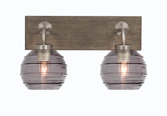 Oxbridge Two Light Bath Bar in Graphite & Painted Distressed Wood-look Metal (200|1772-GPDW-5112)