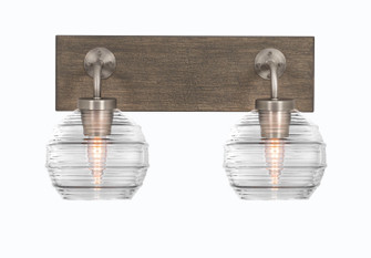Oxbridge Two Light Bathroom Lighting in Graphite & Painted Distressed Wood-look (200|1772-GPDW-5110)