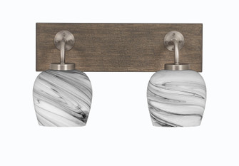 Oxbridge Two Light Bathroom Lighting in Graphite & Painted Distressed Wood-look (200|1772-GPDW-4819)