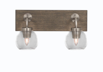 Oxbridge Two Light Bathroom Lighting in Graphite & Painted Distressed Wood-look (200|1772-GPDW-4100)