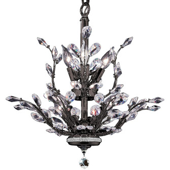 Florale Eight Light Chandelier in Satin Black (64|94456SB22)