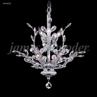 Florale Eight Light Chandelier in Satin Black (64|94456SB11)