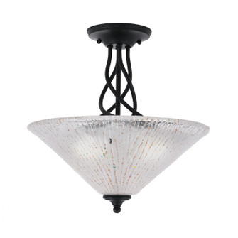 Capri Three Light Semi-Flush Mount in Matte Black (200|909-MB-711)