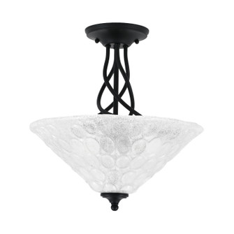 Capri Three Light Semi-Flush Mount in Matte Black (200|909-MB-411)