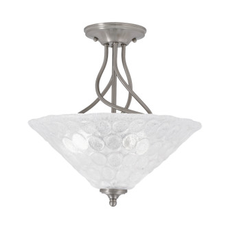 Capri Three Light Semi-Flush Mount in Brushed Nickel (200|909-BN-411)