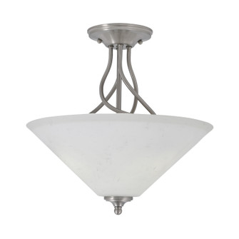 Capri Three Light Semi-Flush Mount in Brushed Nickel (200|909-BN-318)