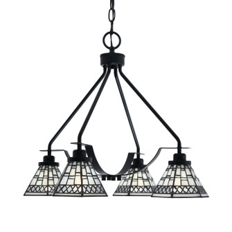 Odyssey Four Light Chandelier in Matte Black (200|2604-MB-9105)