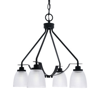 Odyssey Four Light Chandelier in Matte Black (200|2604-MB-500)