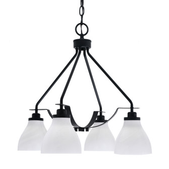 Odyssey Four Light Chandelier in Matte Black (200|2604-MB-4761)