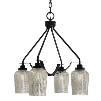 Odyssey Four Light Chandelier in Matte Black (200|2604-MB-4253)