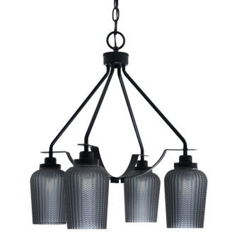 Odyssey Four Light Chandelier in Matte Black (200|2604-MB-4252)