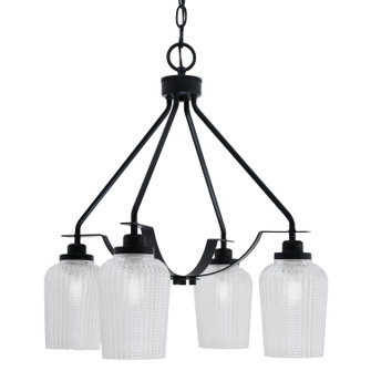 Odyssey Four Light Chandelier in Matte Black (200|2604-MB-4250)