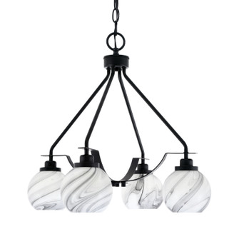 Odyssey Three Light Chandelier in Matte Black (200|2604-MB-4109)