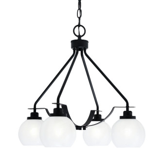 Odyssey Four Light Chandelier in Matte Black (200|2604-MB-4101)
