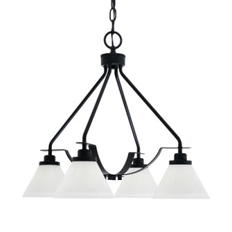 Odyssey Four Light Chandelier in Matte Black (200|2604-MB-312)