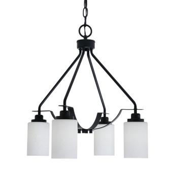 Odyssey Four Light Chandelier in Matte Black (200|2604-MB-310)