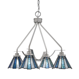 Odyssey Four Light Chandelier in Brushed Nickel (200|2604-BN-9325)