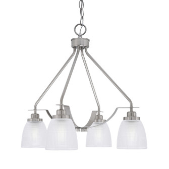 Odyssey Four Light Chandelier in Brushed Nickel (200|2604-BN-500)