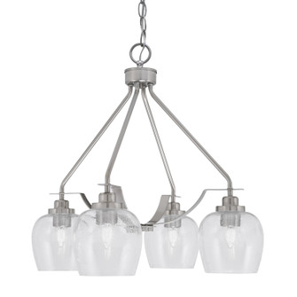 Odyssey Four Light Chandelier in Brushed Nickel (200|2604-BN-4810)