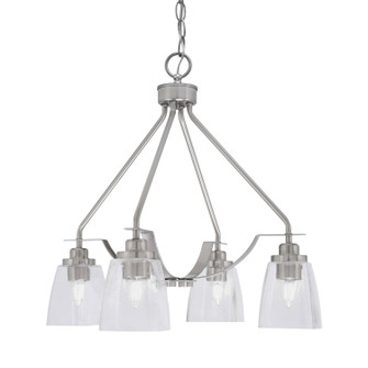 Odyssey Four Light Chandelier in Brushed Nickel (200|2604-BN-461)