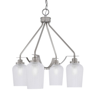 Odyssey Four Light Chandelier in Brushed Nickel (200|2604-BN-4250)