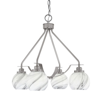 Odyssey Three Light Chandelier in Brushed Nickel (200|2604-BN-4109)