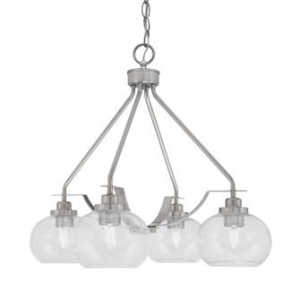 Odyssey Four Light Chandelier in Brushed Nickel (200|2604-BN-202)