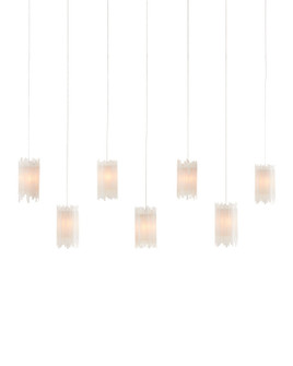 Escenia Seven Light Pendant in Frosted White/Silver (142|9000-1062)