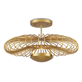 Sheereen Gold Semi-Flush Mount LED Semi-Flush Mount in Contemporary Gold Leaf/ Contemporary Gold (142|9000-0985)