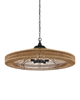 Maldives Five Light Chandelier in Natural/Satin Black (142|9000-0921)