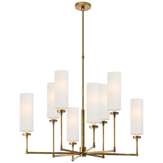Ziyi Eight Light Chandelier in Hand-Rubbed Antique Brass (268|TOB 5016HAB-L)