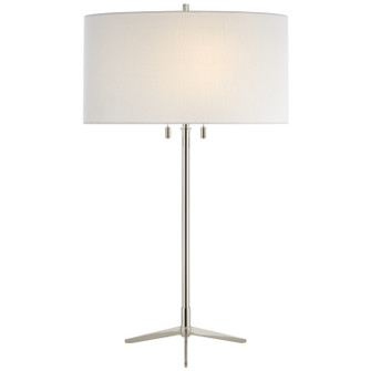 Caron Two Light Table Lamp in Polished Nickel (268|TOB 3194PN-L)