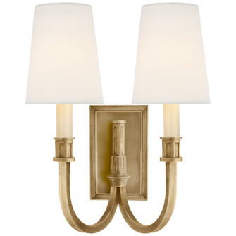Modern Library Two Light Wall Sconce in Hand-Rubbed Antique Brass (268|TOB 2328HAB-L)