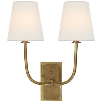 Hulton Two Light Wall Sconce in Hand-Rubbed Antique Brass (268|TOB 2191HAB-L)