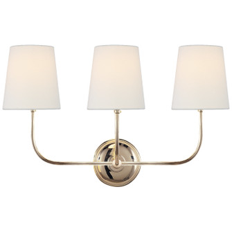 Vendome Three Light Wall Sconce in Polished Nickel (268|TOB 2009PN-L)