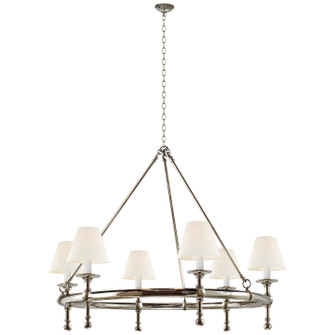 Classic Six Light Chandelier in Polished Nickel (268|SL 5812PN-L)