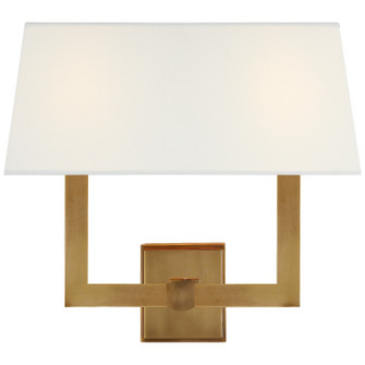 Square Tube Two Light Wall Sconce in Hand-Rubbed Antique Brass (268|SL 2820HAB-L2)