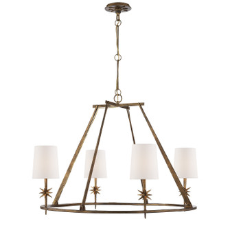 Etoile Four Light Chandelier in Gilded Iron (268|S 5315GI-L)