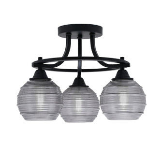 Paramount Three Light Semi-Flush Mount in Matte Black (200|3417-MB-5112)
