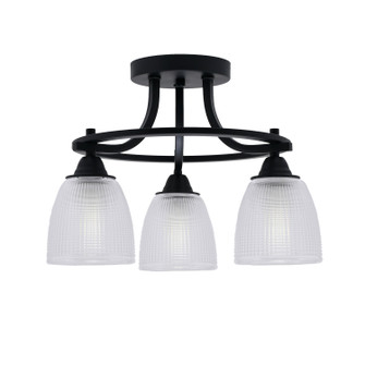 Paramount Three Light Semi-Flush Mount in Matte Black (200|3417-MB-500)