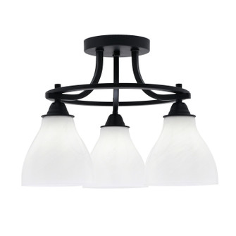 Paramount Three Light Semi-Flush Mount in Matte Black (200|3417-MB-4761)